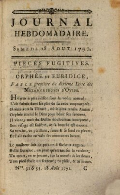 Mercure de France Samstag 18. August 1792