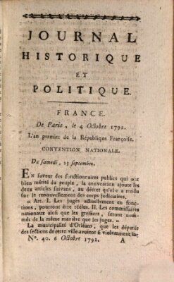 Mercure de France Samstag 6. Oktober 1792