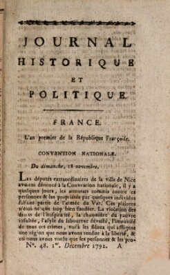 Mercure de France Samstag 1. Dezember 1792