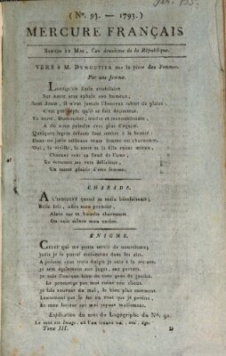 Mercure de France Samstag 11. Mai 1793