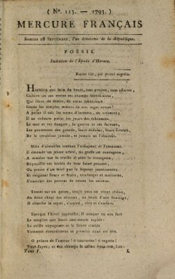 Mercure de France Samstag 28. September 1793