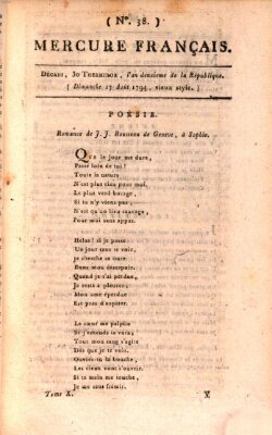 Mercure de France Sonntag 17. August 1794