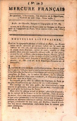 Mercure de France Freitag 22. August 1794