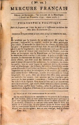 Mercure de France Montag 10. November 1794