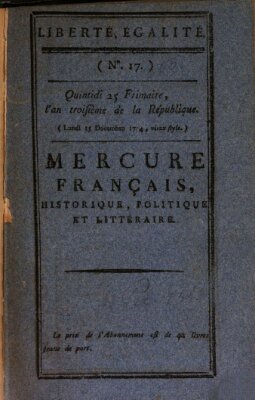 Mercure de France Montag 15. Dezember 1794