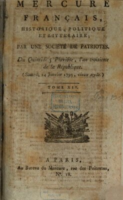 Mercure de France Samstag 24. Januar 1795