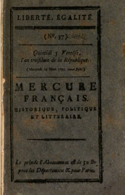 Mercure de France Mittwoch 25. März 1795