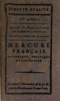 Mercure de France Sonntag 24. Mai 1795