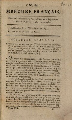 Mercure de France Samstag 18. Juli 1795