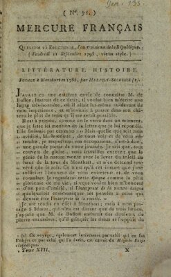 Mercure de France Freitag 11. September 1795