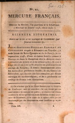 Mercure de France Mittwoch 20. Januar 1796