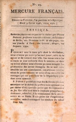 Mercure de France Dienstag 9. Februar 1796