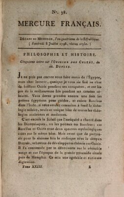 Mercure de France Freitag 8. Juli 1796