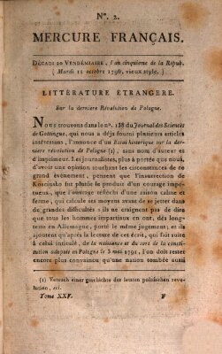 Mercure de France Dienstag 11. Oktober 1796