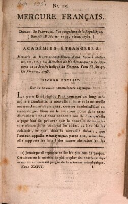 Mercure de France Samstag 18. Februar 1797