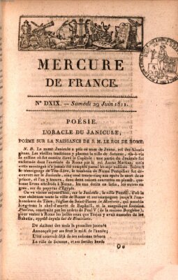 Mercure de France Samstag 29. Juni 1811