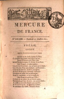 Mercure de France Samstag 27. Juli 1811