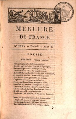 Mercure de France Samstag 10. August 1811