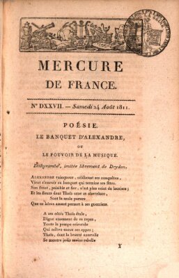 Mercure de France Samstag 24. August 1811