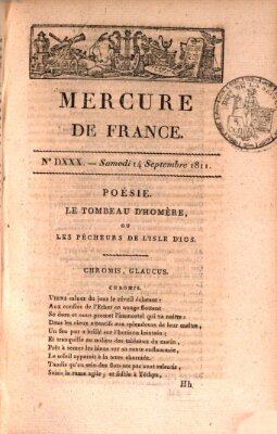 Mercure de France Samstag 14. September 1811