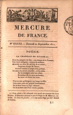 Mercure de France Samstag 21. September 1811