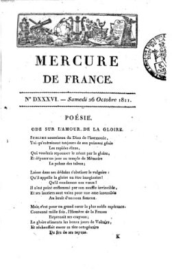 Mercure de France Samstag 26. Oktober 1811