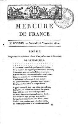 Mercure de France Samstag 16. November 1811