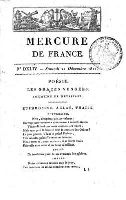 Mercure de France Samstag 21. Dezember 1811