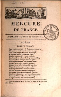 Mercure de France Samstag 11. Januar 1812