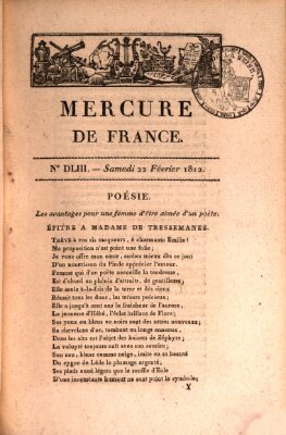 Mercure de France Samstag 22. Februar 1812