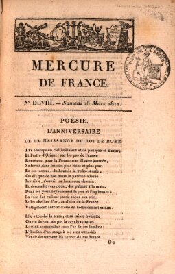 Mercure de France Samstag 28. März 1812