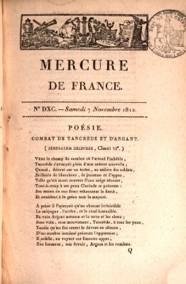 Mercure de France Samstag 7. November 1812