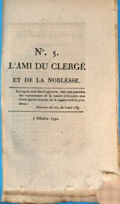 Le défenseur des opprimés Dienstag 5. Oktober 1790