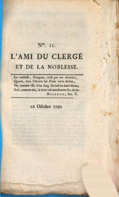 Le défenseur des opprimés Dienstag 26. Oktober 1790