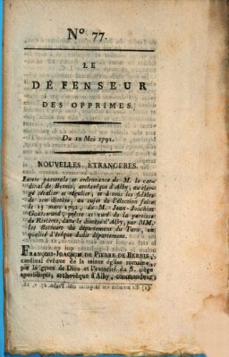 Le défenseur des opprimés Dienstag 10. Mai 1791