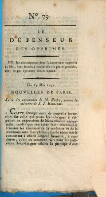 Le défenseur des opprimés Samstag 14. Mai 1791