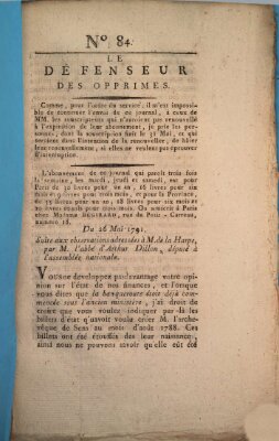 Le défenseur des opprimés Donnerstag 26. Mai 1791