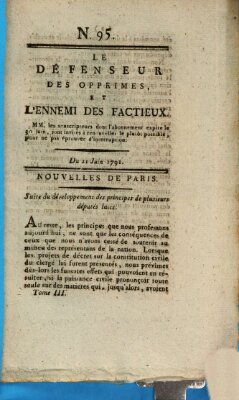 Le défenseur des opprimés Dienstag 21. Juni 1791