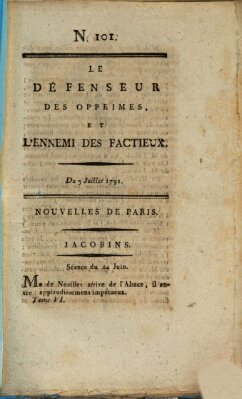 Le défenseur des opprimés Dienstag 5. Juli 1791