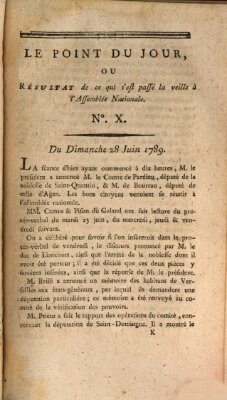 Le point du jour ou Résultat de ce qui s'est passé la veille à l'Assemblée Nationale Sonntag 28. Juni 1789