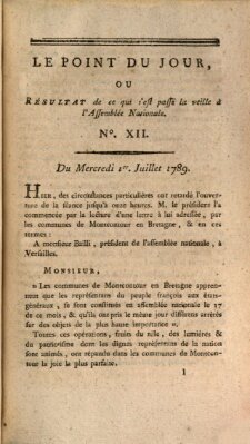 Le point du jour ou Résultat de ce qui s'est passé la veille à l'Assemblée Nationale Mittwoch 1. Juli 1789