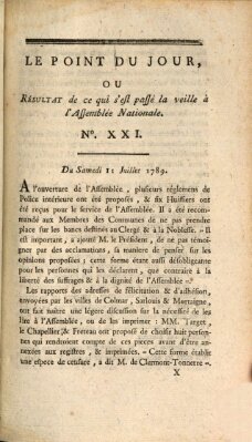 Le point du jour ou Résultat de ce qui s'est passé la veille à l'Assemblée Nationale Samstag 11. Juli 1789