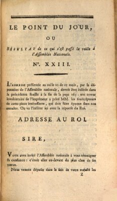 Le point du jour ou Résultat de ce qui s'est passé la veille à l'Assemblée Nationale Montag 13. Juli 1789