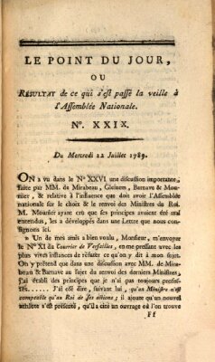 Le point du jour ou Résultat de ce qui s'est passé la veille à l'Assemblée Nationale Mittwoch 22. Juli 1789