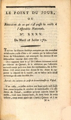 Le point du jour ou Résultat de ce qui s'est passé la veille à l'Assemblée Nationale Dienstag 28. Juli 1789