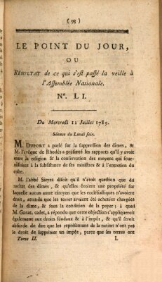 Le point du jour ou Résultat de ce qui s'est passé la veille à l'Assemblée Nationale Mittwoch 12. August 1789