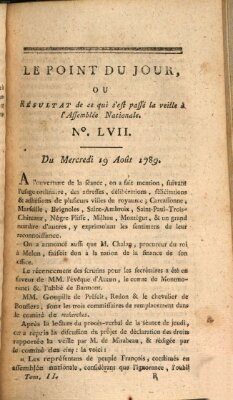 Le point du jour ou Résultat de ce qui s'est passé la veille à l'Assemblée Nationale Mittwoch 19. August 1789