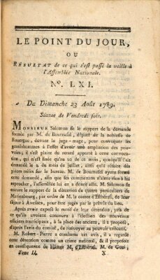 Le point du jour ou Résultat de ce qui s'est passé la veille à l'Assemblée Nationale Sonntag 23. August 1789