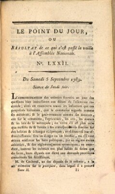 Le point du jour ou Résultat de ce qui s'est passé la veille à l'Assemblée Nationale Samstag 5. September 1789