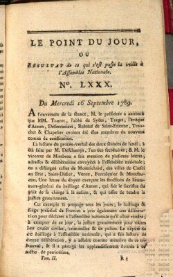 Le point du jour ou Résultat de ce qui s'est passé la veille à l'Assemblée Nationale Mittwoch 16. September 1789